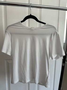 Athleta White Short Sleeve Crew Tee